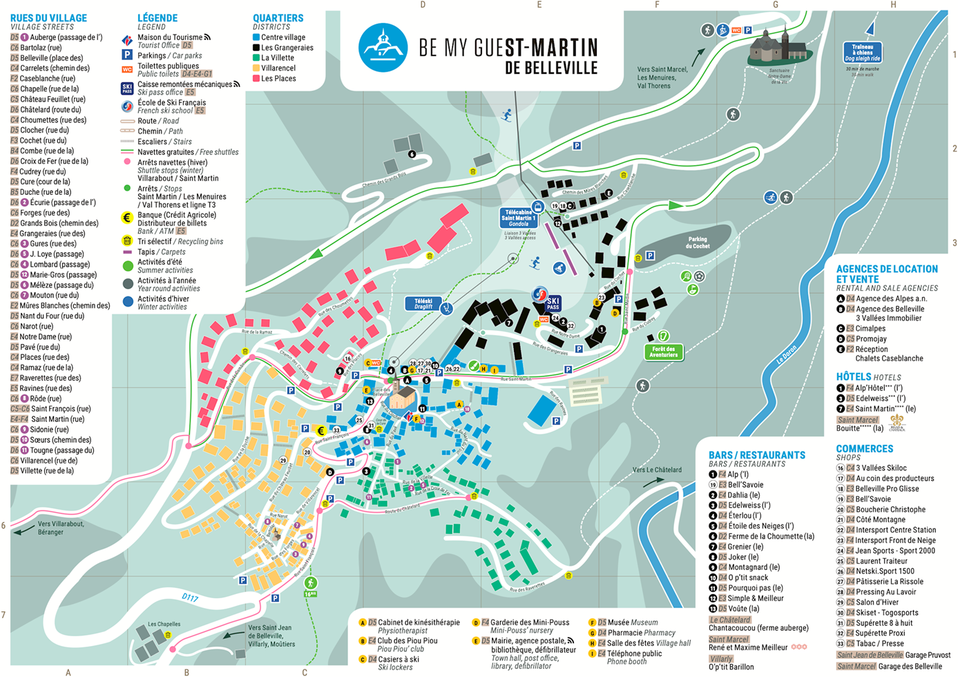 Village map St. Martin de Belleville | MIMA APPARTEMENT